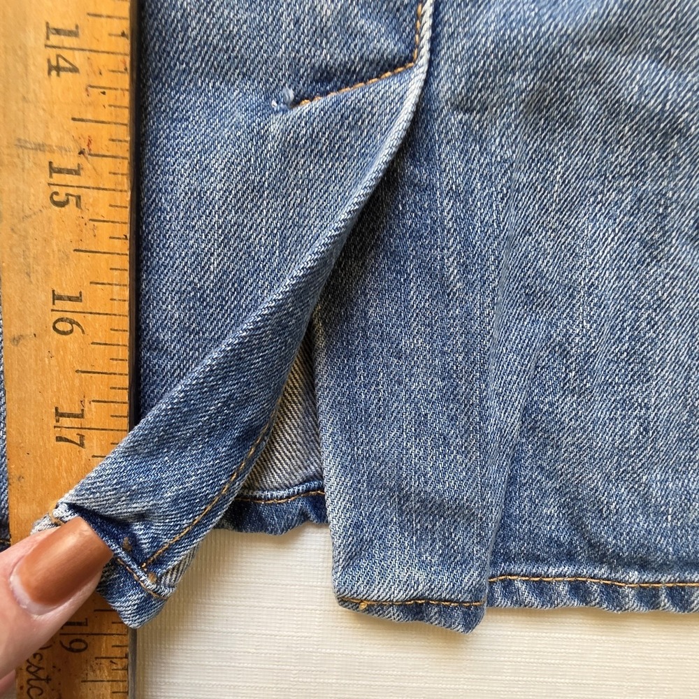 GAP 1969 Women Denim Pencil Skirt 0/24 Jean Mid Scandi Cotton Boho Y2K Cottage - Picture 6 of 9